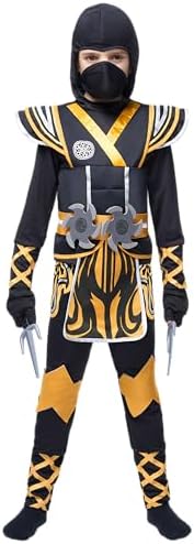 Spooktacular Creations Kids Ninja Costume, Child Boy Ninja Outfit Set, Halloween Costume for Toddler Themed Dress Up Party