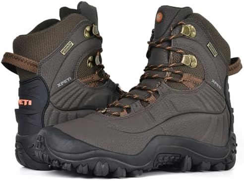 XPETI Men’s Thermator Mid-Rise Lightweight Hiking Insulated Non-Slip Outdoor Boots