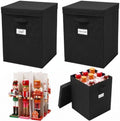 2 Packs Christmas Nutcracker Storage Box 16 Inch Hold 9 Nutcrackers Figurine Collectible Black Dividers for Holiday Decor Carolers Santa Figure Nut Cracker Ornaments