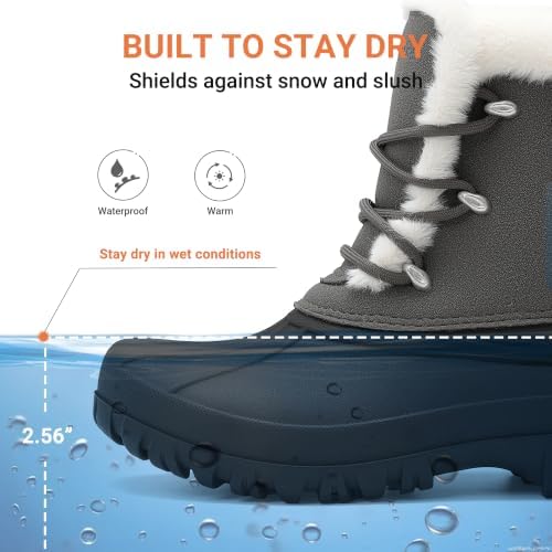 DREAM PAIRS Women's Winter Duck Snow Boots