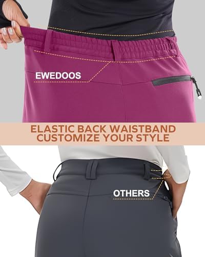 Snow Pants Womens Ski Pants Waterproof Insulated Softhell fleece lined