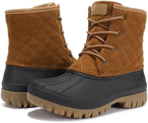 STQ Duck Boots for Women Waterproof Winter Boots Insulated Snow Boots