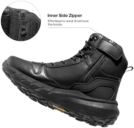 NORTIV 8 Men's Military Tactical Boot Zipper Lightweight