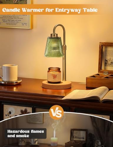 Sage Green Candle Warmer Lamp with Timer Home Decor Gifts for Women
