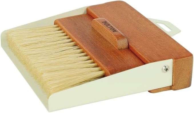 Dulton Dustpan and Brush Dustpan and Brush Ivory H21-0365IV Ivory Broom & Dustpan Set