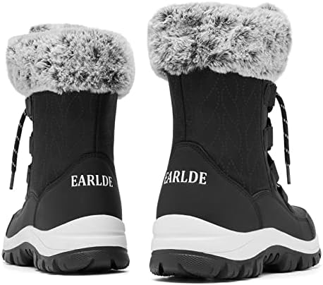 EARLDE Women's Snow Boots Waterproof Mid-Calf Winter Boots