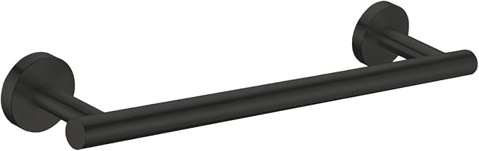 16 Inches Matte Black Towel Bar Bathroom Hardware 304 Stainless Steel Wall Mounted Kitchen Towel Holder Cloths Hanger