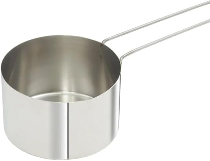 Soro Essentials- 1 Cup Stainless Steel Measuring Cup with 6" Long Loop Handle Set of 4- Heavy Duty Measurement Cups Metal Measuring Spoons for Baking Dry Measuring Cups for Home Kitchen Restaurant