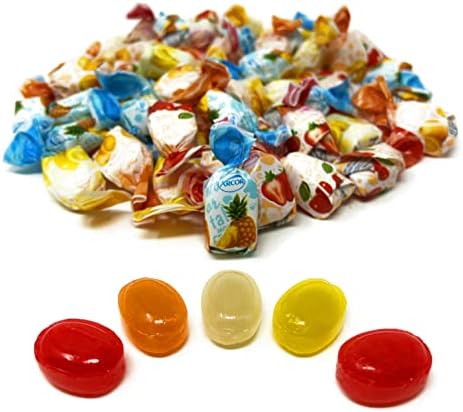 Fruit Filled Hard Candy Bon Bons, Strawberry Cherry Pineapple Lemon, 16 Oz