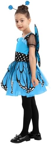 Spooktacular Creations Child Girls Butterfly Costume, Toddlers Butterfly Outfit w/Wings Headband for Kids Halloween Parties