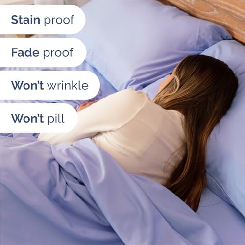 King Size 4 Piece Sheet Set - Comfy Breathable & Cooling Sheets - Lavender