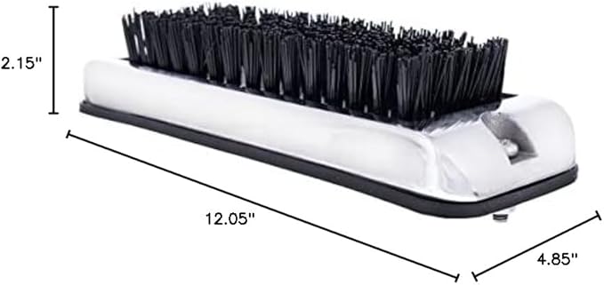 United Pacific 90050 Stainless Shoe/Boot Scraper w/Nylon Brush, 430 Stainless Steel Housing – Black Brush – ONE Unit
