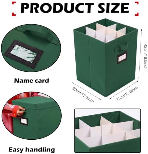 2 Packs Christmas Nutcracker Storage Box 16 Inch Hold 9 Nutcrackers Figurine Collectible with Dividers for Holiday Decor Carolers Santa Figure Nut Cracker Ornaments