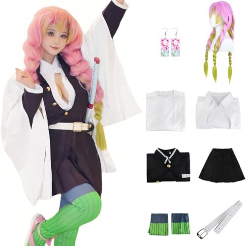 Kimonos Cosplay Costumes Adult Women Girls Anime Japanese Kimono Robe Halloween Outfit with Accessories