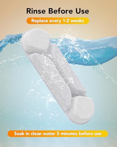 UPSKY 5 Pcs Replacement Filters for 11L Elevated Dog Water Fountain