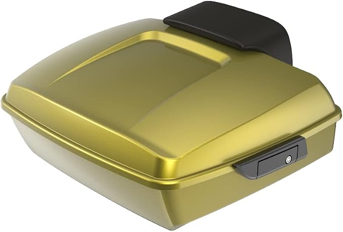 Advanblack Road Glide Tour Trunk Pack Eagle Eye Yellow Chopped Tour Trunk Pack Backrest Pad for '97-'25 Harley Touring Road King Street Glide Electra Glide CVO models