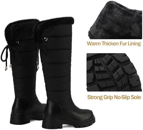 Women's Snow Boots Knee High Warm Winter Shoes