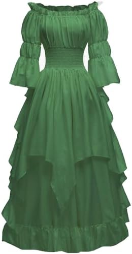 Women's Gothic Witch Dress Medieval Renaissance Costume Victorian Dress