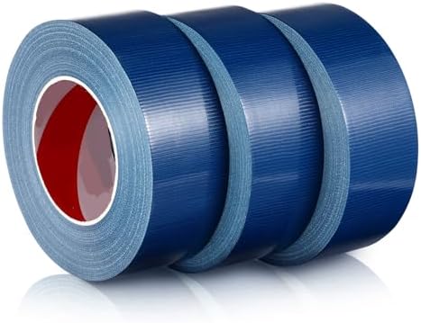 3 Rolls Heavy Duty Plumbers Tape Weather-Resistant Duct Tape Blue Strong Adhesive Wear Resistant Construction Shipping Repair Packaging
