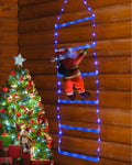 Toodour LED Christmas Light - 2.5FT Christmas Decorative Ladder Lights with Santa Claus, Xmas Decorations Light for Indoor Outdoor, Window, Garden, Home, Wall, Xmas Tree Decor - Blue