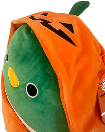 Kellytoy Squishmallow Official Collectible Plush Halloween Squad Squishy Soft Animals (Avery Duck in Pumpkin Costume, 16 Inch)