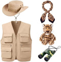 5 Pcs Safari Costume for Women Halloween Cosplay Outfit