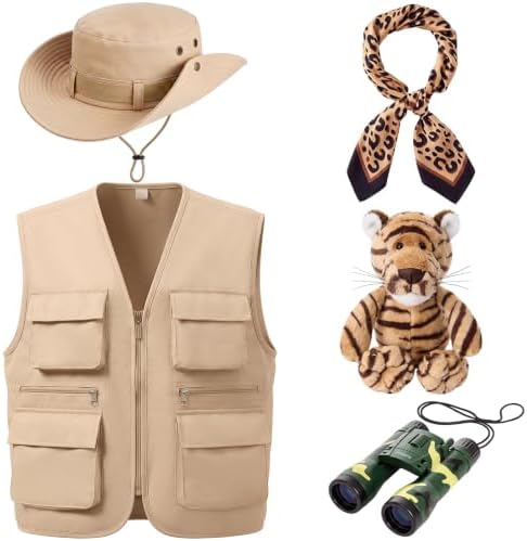 5 Pcs Safari Costume for Women Halloween Cosplay Outfit