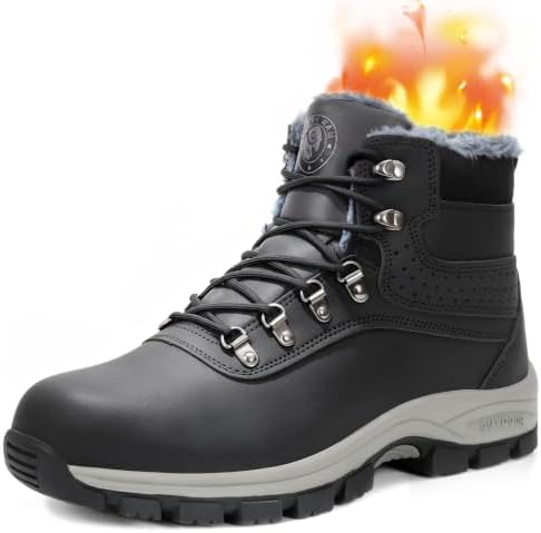 ANGRYRAM Winter Steel Toe Boots for Men Women Safety Construction Shoes