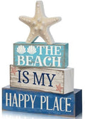 Moucuny 4 Pcs Summer Beach Table Decoration, Starfish Tiered Tray Decor