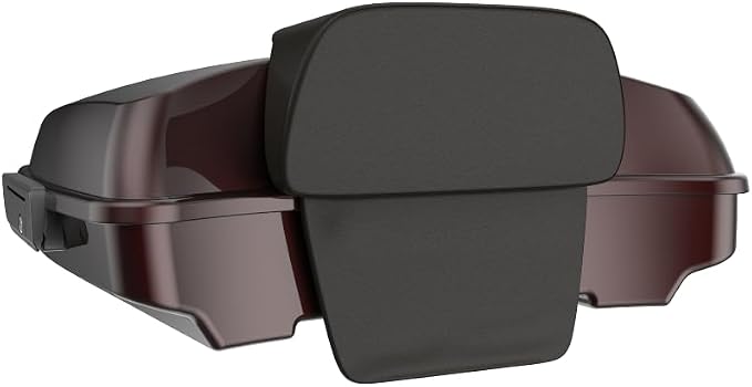 Advanblack Road Glide Tour Trunk Pack Midnight Crimson Razor Tour Trunk Pack Backrest Pad for '97-'25 Harley Touring Road King Street Glide Electra Glide CVO models