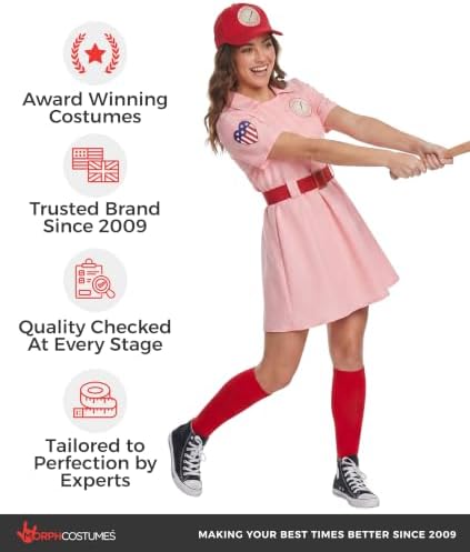 Morph Vintage Baseball Costume Women, Halloween Costumes for Women