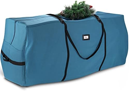 Hearth & Harbor 9 ft Christmas Tree Storage Bag - Artificial Christmas Tree Bag with Reinforced Handles, Dual Zipper, Wide Opening - Large Storage Container for Trees and Decorations