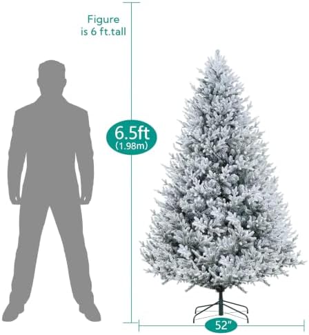 Naomi Home 6.5ft Frosted Christmas Tree with Lights