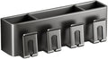Toothbrush Rack Multifunctional black toothbrush holder removable and washable storage rack without punching wall-mounted toothbrush holder Bathroom Toothbrush Holder, S35cm