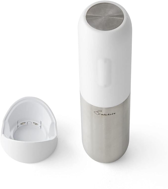 Rabbit Compact Electric Wine Opener - Electric Corkscrew with Built-In Foil Cutter, Rechargeable and Portable, Easy Wine Bottle Opening