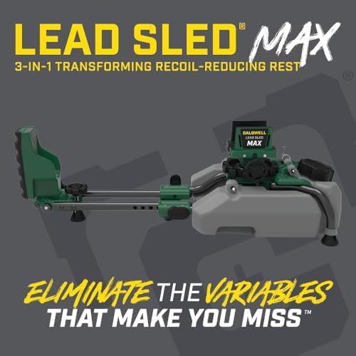 Caldwell Lead Sled Max with Modular Design, Removeable Weight, Front Rest Clamp, for Shooting, Hunting, and Outdoors, Green