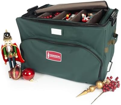 Christmas Ornament Storage Box, 72 (4") Ornaments Plus Extra Top Pocket