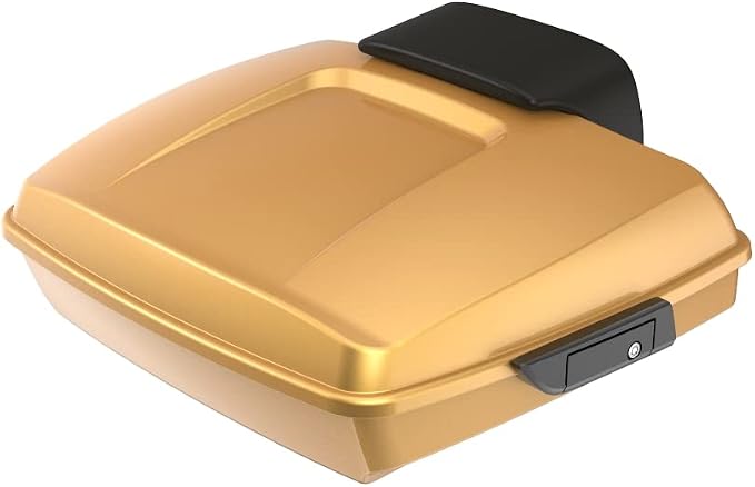 Advanblack Road Glide Tour Trunk Pack Black Hole Razor Tour Trunk Pack Backrest Pad for '97-'25 Harley Touring Road King Street Glide Electra Glide CVO Models