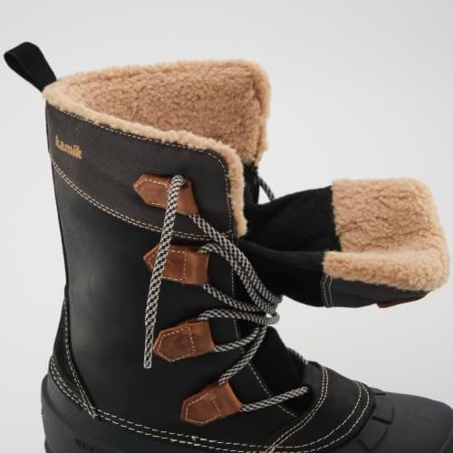 Kamik Snowgem 2 Women’s Snow Boot, Seam-Sealed Waterproof Leather & Nylon Upper, HEAT-MX 145 Insulation, Rubber Shell