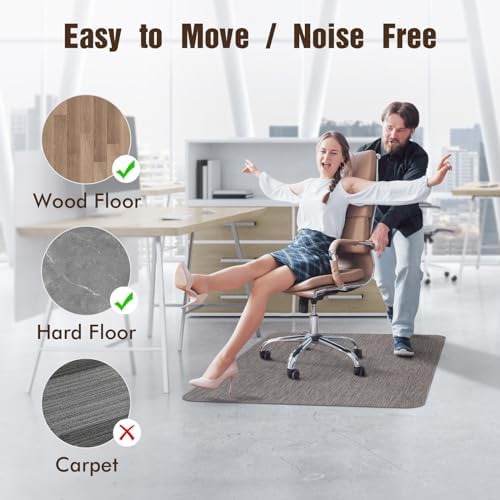 Blvornl Office Chair Mat for Hardwood Floors, Anti-Slip PVC, 36 x 48 Inch