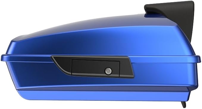 Advanblack Road Glide Tour Trunk Pack Aurora Blue Denim Razor Tour Trunk Pack Backrest Pad for '97-'26 Harley Touring Road King Street Glide Electra Glide CVO models