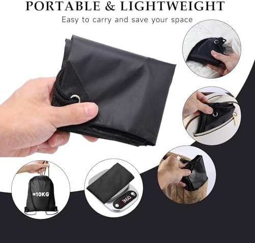 Kuhome 6Pcs Black Drawstring Backpacks Bulk String Bag Cinch Sack Pack Storage Knapsack Polyester Gift Bags Sports Drawstring Bags for Trip Party Gym Bags
