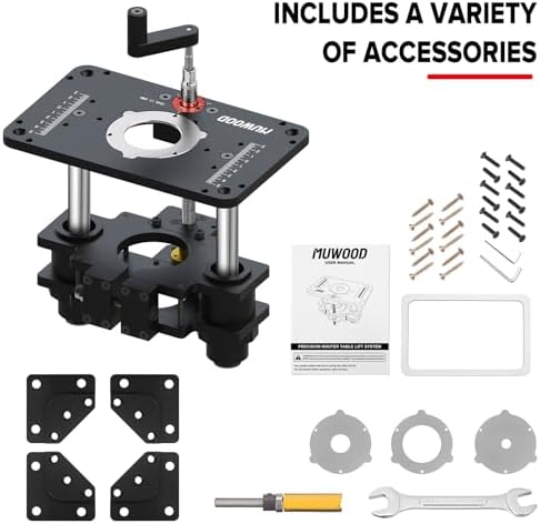 Router Lift, Precision Router Table Lift System, Durable Router Table Insert Plate, Router Lifts for Woodworking
