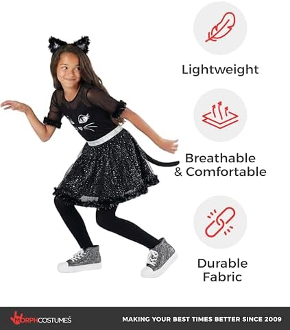 Morph, Black Cat Costume Girls, Cat Costume, Halloween Costumes for Kids