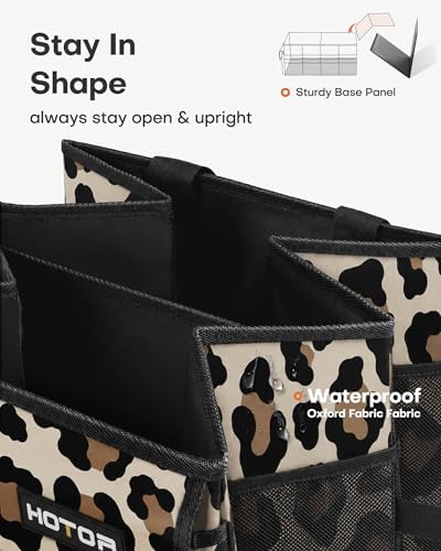 HOTOR Trunk Organizer - Foldable Car Organizer for SUVs & Sedans Storage