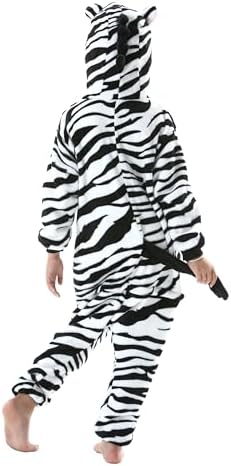 Animal Onesie Pajamas for Kids, Soft Flannel Halloween Cosplay Costume for Boys Girls