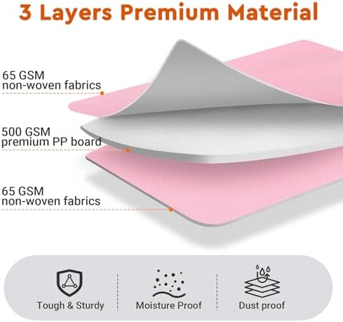 StorageTastic 6 Pack Bed Sheet Closet Organizers and Storage,Sturdy Foldable Storage Containers with Window and Label,Storage and Organization for Bedding Sheets,Duvet Covers,Blankets (Pink)