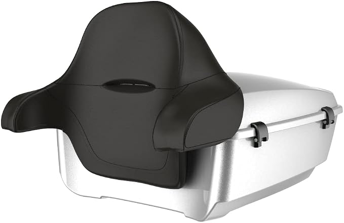 Advanblack Road Glide Tour Trunk Pack Hard Candy Shattered Flake King Tour Trunk Pack Luggage +Wrap-Around Backrest Pad for '97-'25 Harley Touring Road King Street Glide Electra Glide CVO models
