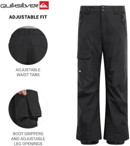Quiksilver Men's Water Resistant Winter Insulated Snow Pants