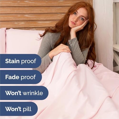 Cal King Size 4 Piece Sheet Set - Breathable & Cooling - Lavender Pink